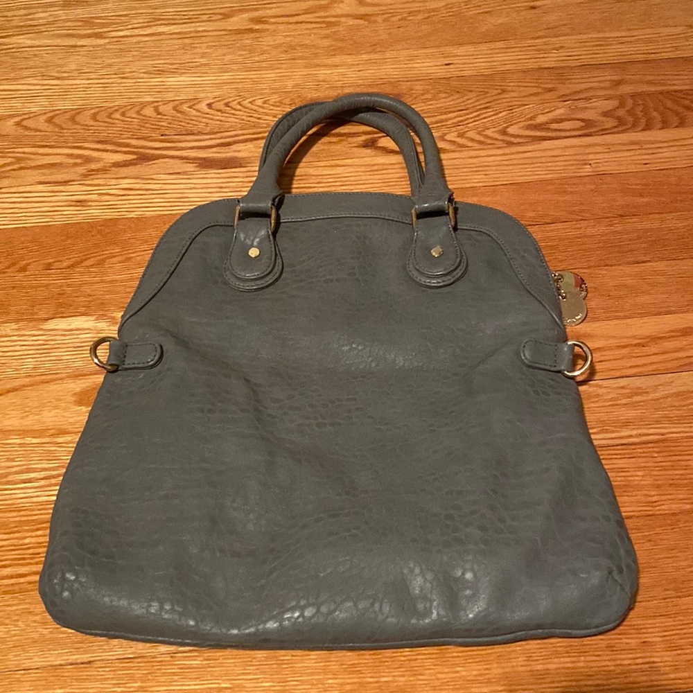 Grey handbag/satchel with removable strap